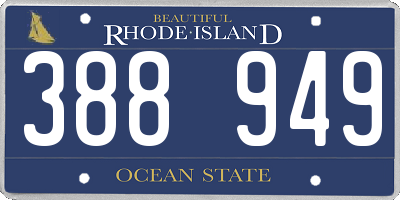 RI license plate 388949