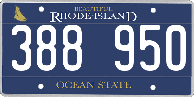 RI license plate 388950