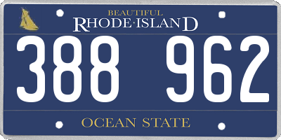 RI license plate 388962