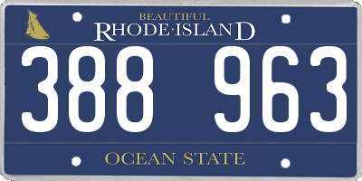 RI license plate 388963