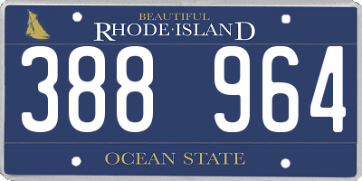 RI license plate 388964