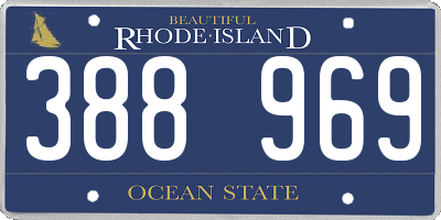 RI license plate 388969
