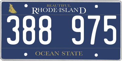 RI license plate 388975
