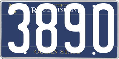 RI license plate 3890