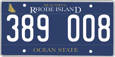 RI license plate 389008