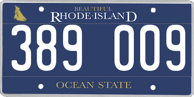 RI license plate 389009