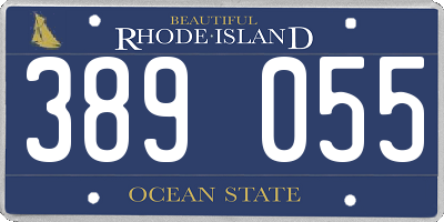 RI license plate 389055