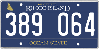 RI license plate 389064