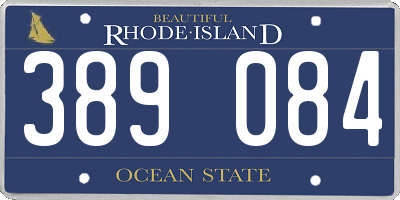 RI license plate 389084
