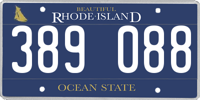 RI license plate 389088