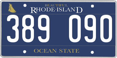 RI license plate 389090