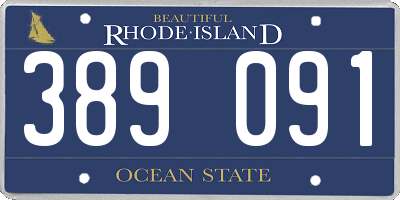 RI license plate 389091
