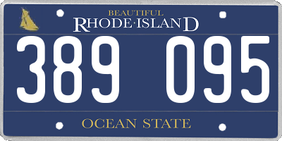 RI license plate 389095