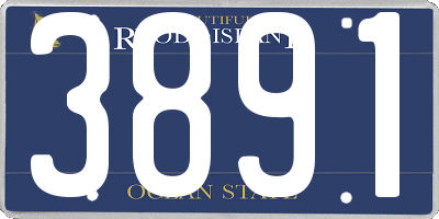 RI license plate 3891