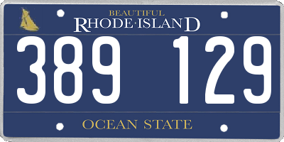RI license plate 389129