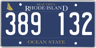 RI license plate 389132