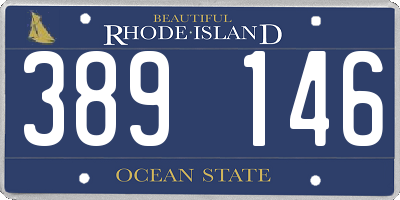 RI license plate 389146