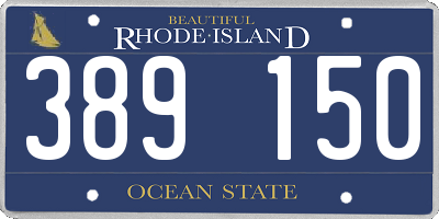 RI license plate 389150