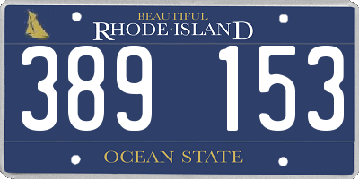 RI license plate 389153
