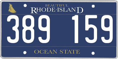 RI license plate 389159