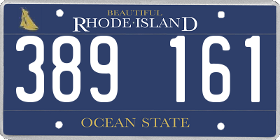 RI license plate 389161