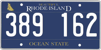 RI license plate 389162