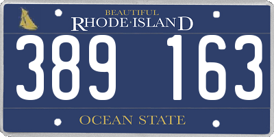 RI license plate 389163