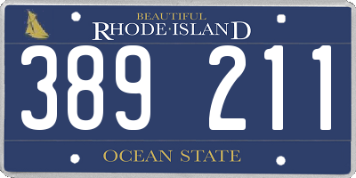 RI license plate 389211