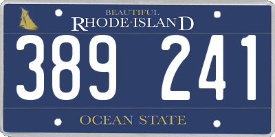 RI license plate 389241