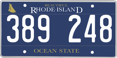 RI license plate 389248