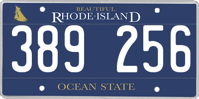 RI license plate 389256