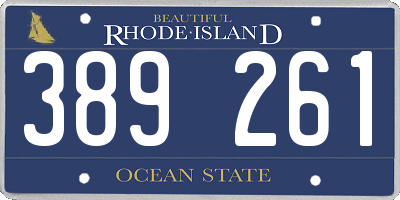 RI license plate 389261