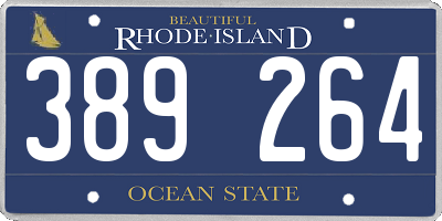 RI license plate 389264