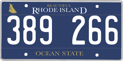 RI license plate 389266