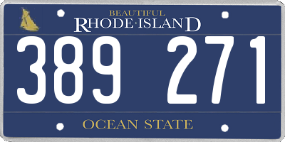 RI license plate 389271