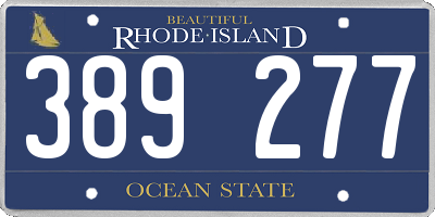RI license plate 389277