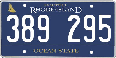 RI license plate 389295