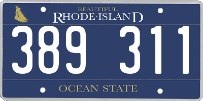 RI license plate 389311