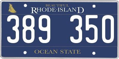 RI license plate 389350