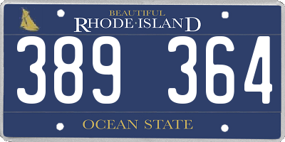 RI license plate 389364