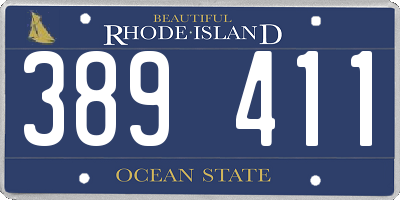 RI license plate 389411