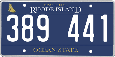 RI license plate 389441