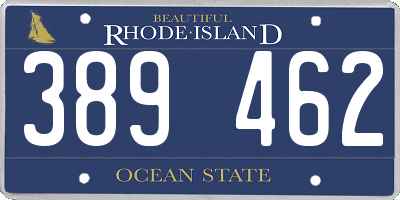 RI license plate 389462