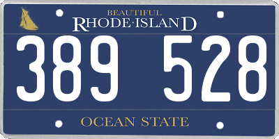 RI license plate 389528