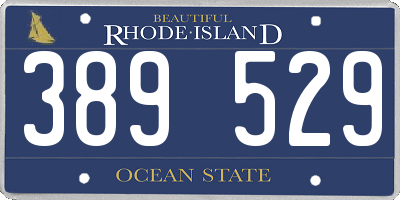 RI license plate 389529