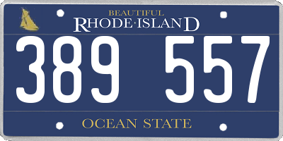 RI license plate 389557