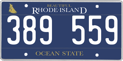 RI license plate 389559