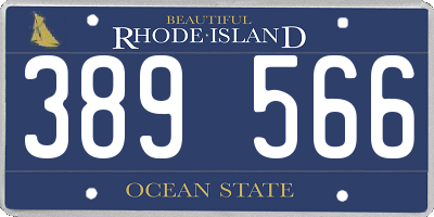 RI license plate 389566