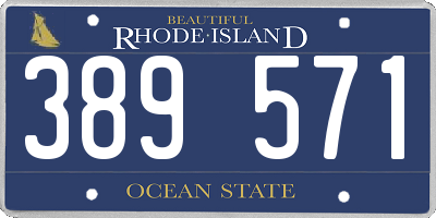 RI license plate 389571