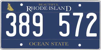 RI license plate 389572